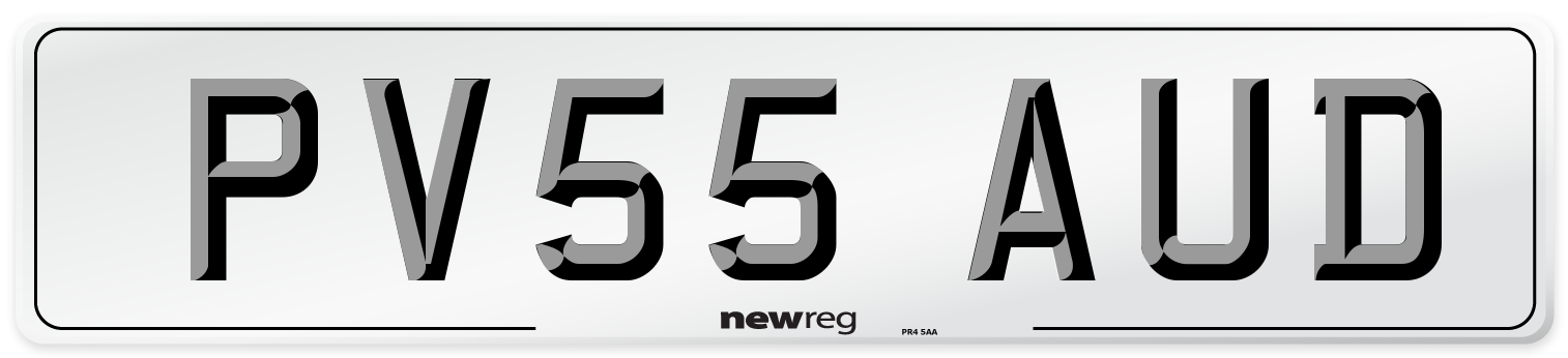 PV55 AUD Number Plate from New Reg